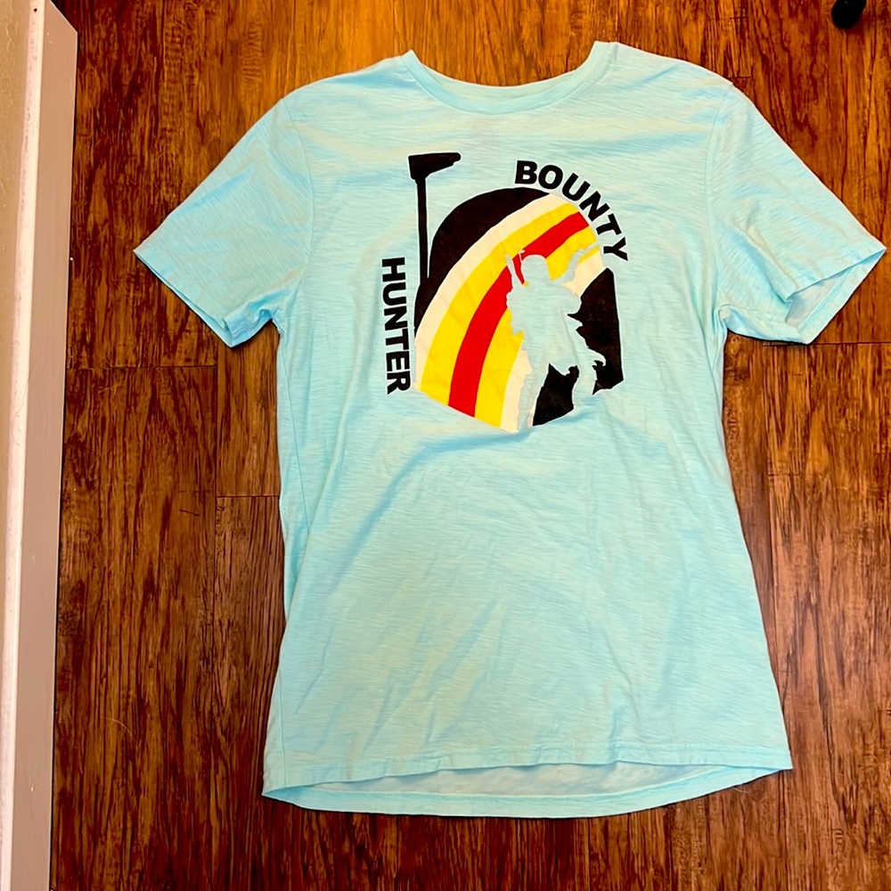 Light blue multicolor Star Wars Bounty Hunter T-shirt